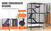 Load image into Gallery viewer, Amocart 64.6" Rolling Metal Ferret Cage Large 4-Tier Critter Nation Cage Small Animal Cage for Rats Hamster Guinea Chinchilla
