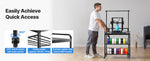 SucceBuy 3-Tier 3D Printer Filament Storage Rack with Wheels Filaments Organzied Printer Stand for 3D Printing Station Office