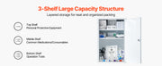 Charger l'image dans la visionneuse de galerie, SucceBuy 3-Shelf First Aid Cabinet 1000Pcs Wall Mounted OSHA&amp;ANSI 2015 (Class A) Industrial Emergency Metal Med Box for Business
