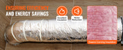 Charger l'image dans la visionneuse de galerie, SucceBuy Conduit de Séchage Isolant Flexible, Protection Triple Couche Robuste pour CVC Chauffage Refroidissement Ventilation Évacuation
