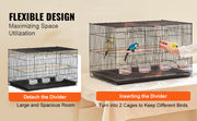Charger l'image dans la visionneuse de galerie, Amocart 30In Flight Bird Cage Stackable Divided Small Animal Cage for Kinds of Birds Pet Travel Birdcage with Handle and Perche
