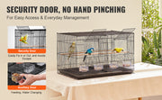 Charger l'image dans la visionneuse de galerie, Amocart 30In Flight Bird Cage Stackable Divided Small Animal Cage for Kinds of Birds Pet Travel Birdcage with Handle and Perche

