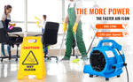 Amocart Floor Blower 1360 RPM 600 CFM Air Mover for Drying and Cooling Portable Dryer for Janitorial Home Plumbing Commercial