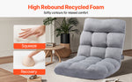 Amocart Floor Chair Recycled Foam Folding Sofa Chair Multifunctional Floor Chair with Back Support Ideal for Sleeping Reading