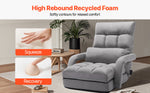Amocart Floor Chair Recycled Foam Folding Sofa Chair Multifunctional Floor Chair with Back Support Ideal for Sleeping Reading