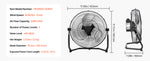 Amocart Floor Fans 3 Speeds High Velocity Heavy Duty Industrial Fan 4800 CFM 360° Adjustable Tilt for Gym Home Commercial Shop