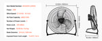 Amocart Floor Fans 3 Speeds High Velocity Heavy Duty Industrial Fan 4800 CFM 360° Adjustable Tilt for Gym Home Commercial Shop