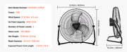 Bild in Galerie-Viewer laden, Amocart Floor Fans 3 Speeds High Velocity Heavy Duty Industrial Fan 4800 CFM 360° Adjustable Tilt for Gym Home Commercial Shop
