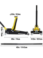 Amocart Car Jack 1.5-3T Floor Jack Aluminum&Steel Racing Jack W/ Single Pistons Quick Lift Pump Tire Change Lifting Repair Tool