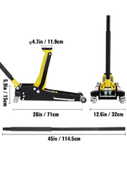 Load image into Gallery viewer, Amocart Car Jack 1.5-3T Floor Jack Aluminum&amp;Steel Racing Jack W/ Single Pistons Quick Lift Pump Tire Change Lifting Repair Tool

