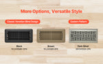 Amocart 4 x 10 Inch Floor Registers Vent Grilles  HVAC Heavy-Duty Walkable Iron Floor Vents with Metal Damper for Home & Office