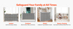 Amocart 55/71/110in Retractable Baby Gate 34in Tall Extends Wide Retractable Gate for Kids Pets Mesh Material Easy to Install