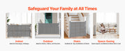 Charger l'image dans la visionneuse de galerie, Amocart 55/71/110in Retractable Baby Gate 34in Tall Extends Wide Retractable Gate for Kids Pets Mesh Material Easy to Install
