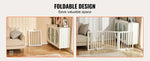 Amocart Free Standing Dog Gate Freestanding Pet Gate 3 Panels Foldable Dog Gate for Narrow Passageways Expandable Dog Barrier