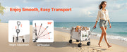Load image into Gallery viewer, SucceBuy Collapsible Folding Wagon 550lb Load,220L Wagon Cart Converts to Bench Utility Wagon with Adjustable Handle for Camping
