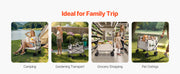 Load image into Gallery viewer, SucceBuy Collapsible Folding Wagon 550lb Load,220L Wagon Cart Converts to Bench Utility Wagon with Adjustable Handle for Camping
