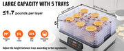 Load image into Gallery viewer, Amocart 5 Tray Food Dehydrator Machine 300W Stainless Steel Electric Food Dryer w/ Digital Adjustable Timer &amp; Temperature
