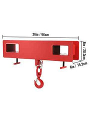 Load image into Gallery viewer, Amocart Forklift Lifting Hoist Swivel Hook Mobile Crane 4400 lbs 2 Ton Lift Mobile Crane Attachments for Garage Workshop
