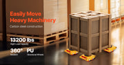 Load image into Gallery viewer, Amocart 6T Machinery Skate Dolly Industrial Mover with 4 Wheels and 360° Rotation Non-Slip Cap for Warehouse Workshop Factory
