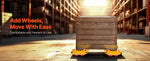 SucceBuy All-Steel Industrial Machinery Mover Pallet Trolley 6T Small Carrying Tank W/ 360Degree Rotation for Transporting Cargo