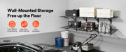 Load image into Gallery viewer, Amocart 2-Tier Wall Garage Shelving Wall Mounted Shelving Unit 24x72in 800lbs Per Shelf Floating Storage Metal Rack for Garage
