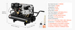Amocart 9 Gallon Twin-Tank Gas Powered Air Compressor 6.5 HP 9 CFM Gas Driven Air Compressor Tank on Wheel for Tire Inflation