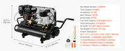 Charger l'image dans la visionneuse de galerie, SucceBuy Compresseur d'air à essence 9 gallons à double réservoir 6,5 CV 9 CFM avec réservoir sur roues pour le gonflage des pneus
