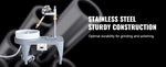 Amocart Gem Faceting Machine 2800RPM 180W 110V with Faceted Manipulator 1 Bag of Triangle Abrasive Jade Rock Jewel Polisher