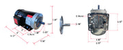 Bild in Galerie-Viewer laden, Amocart 2HP Electric Motor 3450rpm AC 230V/460V Air Compressor Motor 3Phase 5/8" Keyed Shaft CW Rotation for General Equipment

