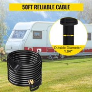 Load image into Gallery viewer, Amocart 25FT 36FT 50FT 50Amp RV Extension Cord N14-50 Plug Copper Wire Power Supply Cable for Trailer Motorhome Camper Use
