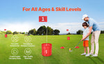 Amocart 3/6/9 Hole Kids Backyard Golf Game Portable Bucket Golf Course Practice Chipping Games for Family Outdoor Sports Toys