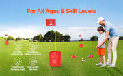 Bild in Galerie-Viewer laden, Amocart 3/6/9 Hole Kids Backyard Golf Game Portable Bucket Golf Course Practice Chipping Games for Family Outdoor Sports Toys
