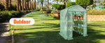 Amocart 4.6x4.6x6.6ft Walk-in Greenhouse with Shelves High Strength PE Cover with Zipper Door Suitable for Planting and Storage