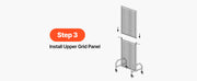 Bild in Galerie-Viewer laden, SucceBuy Grid Wall Panel Wire Grid Panels Display Rack Movable Art Display Shelf with Wheel Carbon Steel Gridwall for Craft Show
