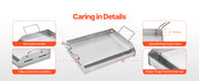 Load image into Gallery viewer, SucceBuy Stainless Steel Griddle Universal Flat Top Rectangular Plate Gas Grill Griddle for BBQ Family Cookware for Camping Part
