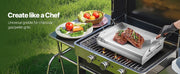 Load image into Gallery viewer, SucceBuy Stainless Steel Griddle Universal Flat Top Rectangular Plate Gas Grill Griddle for BBQ Family Cookware for Camping Part
