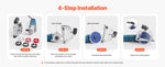 Amocart Cutting Dust Shroud for Angle Grinders Universal 4-5 in Angle with 6 Clamping Washers & 5 in Diamond Grinding Cup Wheel