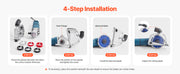 Charger l'image dans la visionneuse de galerie, Amocart Cutting Dust Shroud for Angle Grinders Universal 4-5 in Angle with 6 Clamping Washers &amp; 5 in Diamond Grinding Cup Wheel
