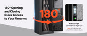 Load image into Gallery viewer, SucceBuy Gun Safe Cold-Rolled Steel Fireproof Cabinet with Keypad &amp; Key with Magazine and Lighting Adjustable Racks for Rifles
