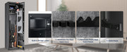 Bild in Galerie-Viewer laden, SucceBuy 3-8 Rifles Gun Safe w/ Digital Keypad &amp; Lock Gun Storage Cabinet with Removable Storage Shelf for Home Long Gun Pistols
