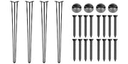 Charger l'image dans la visionneuse de galerie, SucceBuy 4Pcs Metal Table Legs 16-40 Inch 3-Rod Hairpin Furniture Legs DIY Home Bench Dining Desk End Coffee Table Feet

