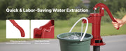 Load image into Gallery viewer, SucceBuy Well Hand Pitcher Pump 25 ft Maximum Lift Cast Iron NPT 1-1/4 in Connection for Garden Pond Farm Red/Black/Yellow/Green
