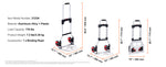 Amocart 176 lbs Folding Hand Truck Dolly Aluminum Stair Climbing Cart with Telescoping Handle Luggage Trolley for Home Shopping