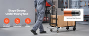 Bild in Galerie-Viewer laden, SucceBuy 2 in 1 Folding Hand Truck 500lb Load Capacity for 4-Wheel Mode Convertible Hand Truck Dolly with Wheels for Moving Home
