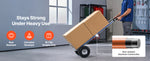 Amocart 500LBS Hand Truck Dolly with Non-Slip Wheels & Tie-down Strap Aluminum Alloy Portable Trolley for Moving Home Warehouse