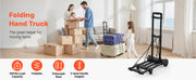 Load image into Gallery viewer, SucceBuy 290LBS Folding Hand Truck Collapsible Luggage Cart with 4 Wheels &amp; Expandable Base Platform Dolly for Cargo Moving
