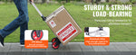 Amocart 176 lbs Folding Hand Truck Dolly Aluminum Stair Climbing Cart with Telescoping Handle Luggage Trolley for Home Shopping