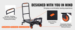 Amocart 300 lbs Folding Hand Truck Aluminum Lightweight Platform Cart Portable Telescopic Utility Dolly for Moving Shopping