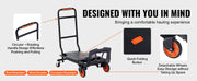 Bild in Galerie-Viewer laden, Amocart 300 lbs Folding Hand Truck Aluminum Lightweight Platform Cart Portable Telescopic Utility Dolly for Moving Shopping
