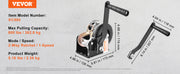 Load image into Gallery viewer, Amocart Hand Winch Heavy Duty Rope Crank with 33 ft Steel Wire Cable and Two-Way Ratchet for Trailer Boat or ATV Towing
